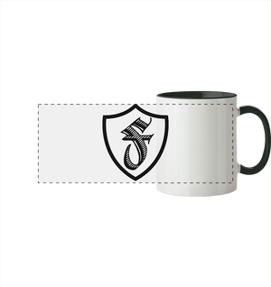 Wappen Schwarz - Panorama Tasse zweifarbig
