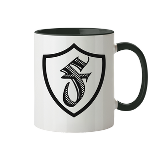 Wappen Schwarz - Tasse zweifarbig