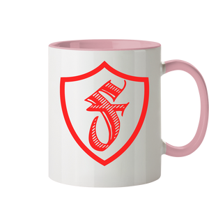 Schild rot - Tasse zweifarbig